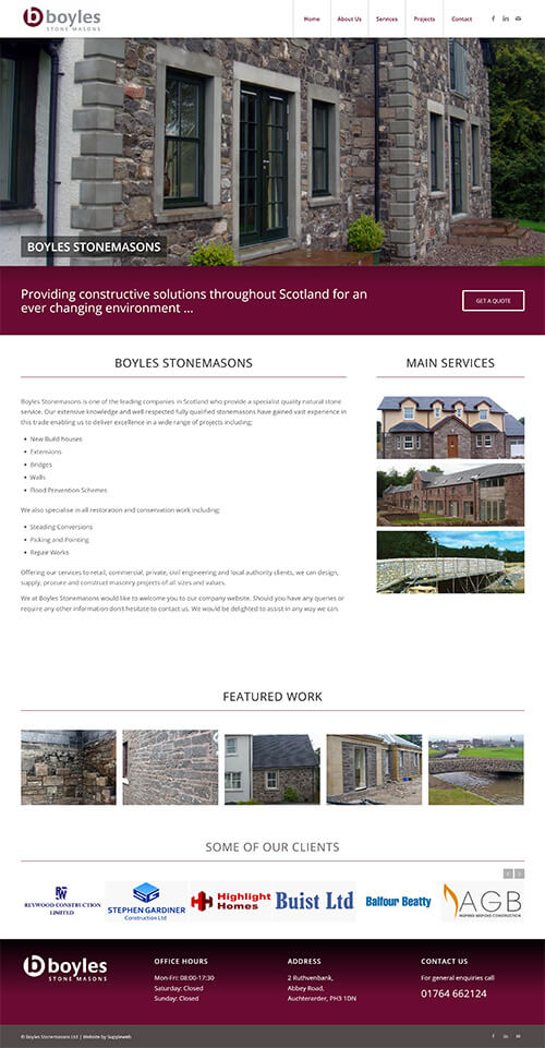 Boyles Stonemasons Website