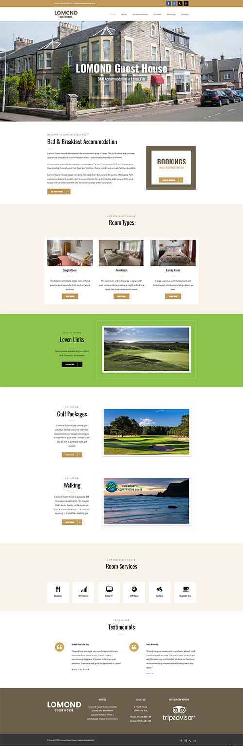 Lomond Guest House Website