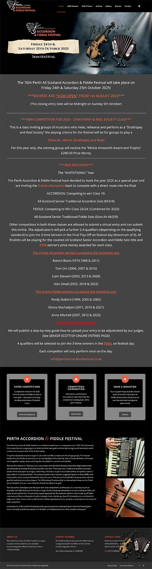 Perth Accordion Festival Website