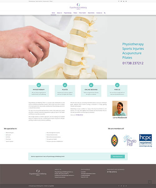 Physio Wellbeing Perth Website